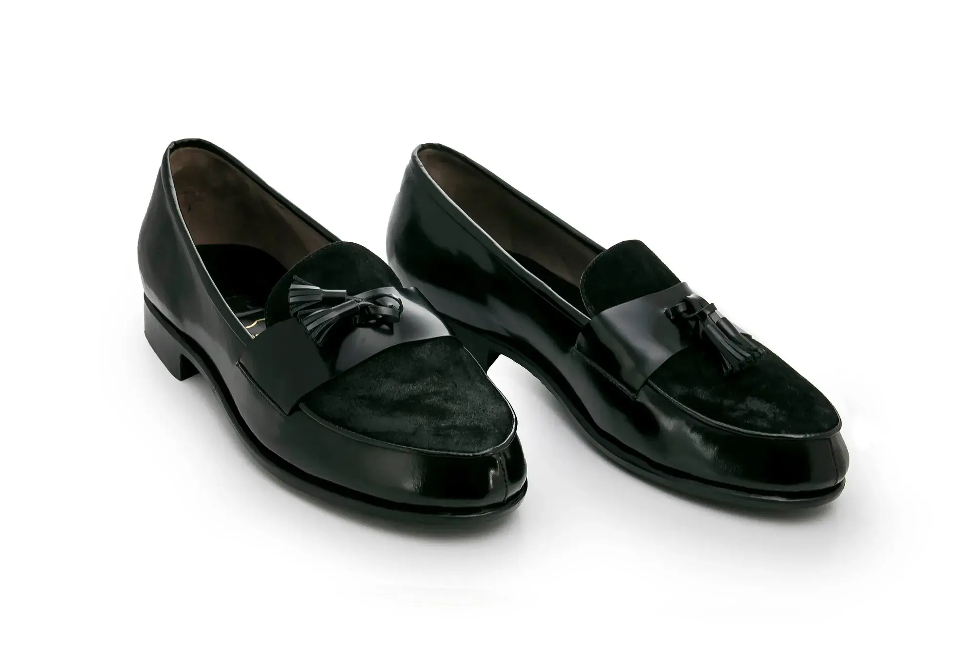 Black Tassel Loafers, the pair side by side