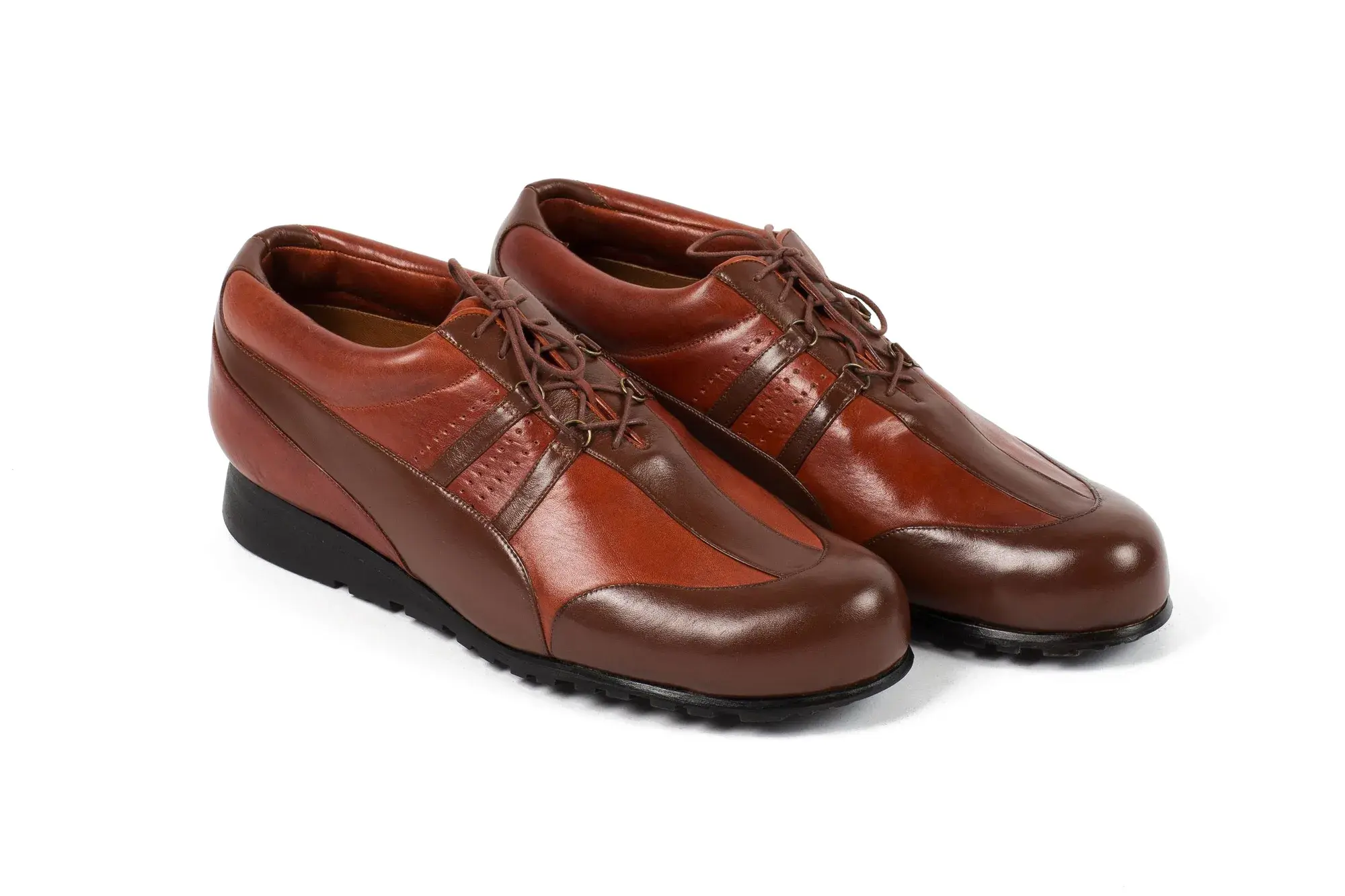 Chestnut Lace-ups, the pair side by side