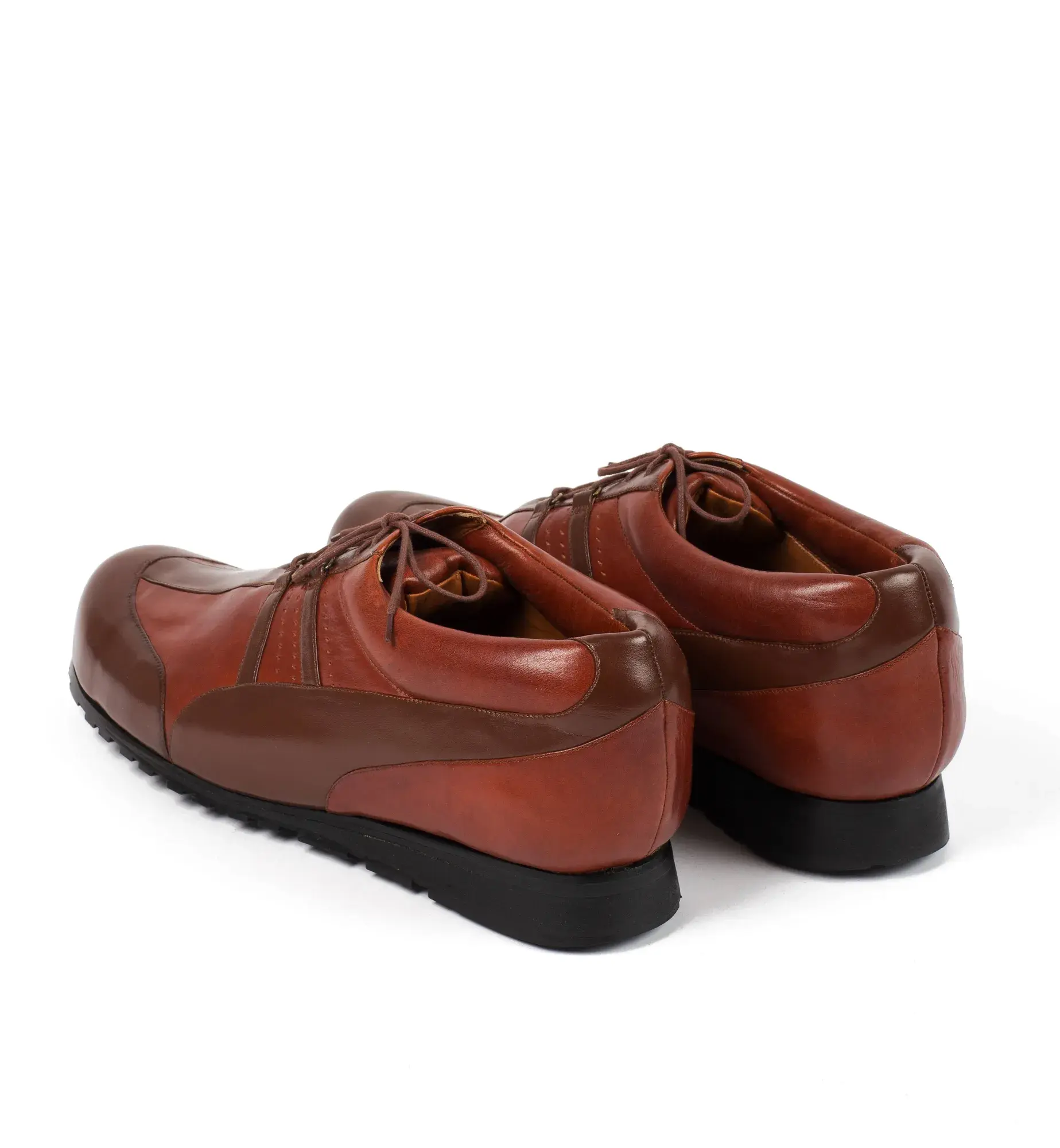 Chestnut Lace-ups, seen from behind