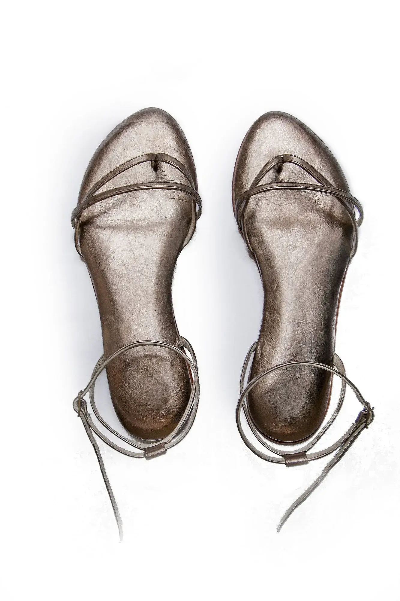 Pewter Sandals, seen from above