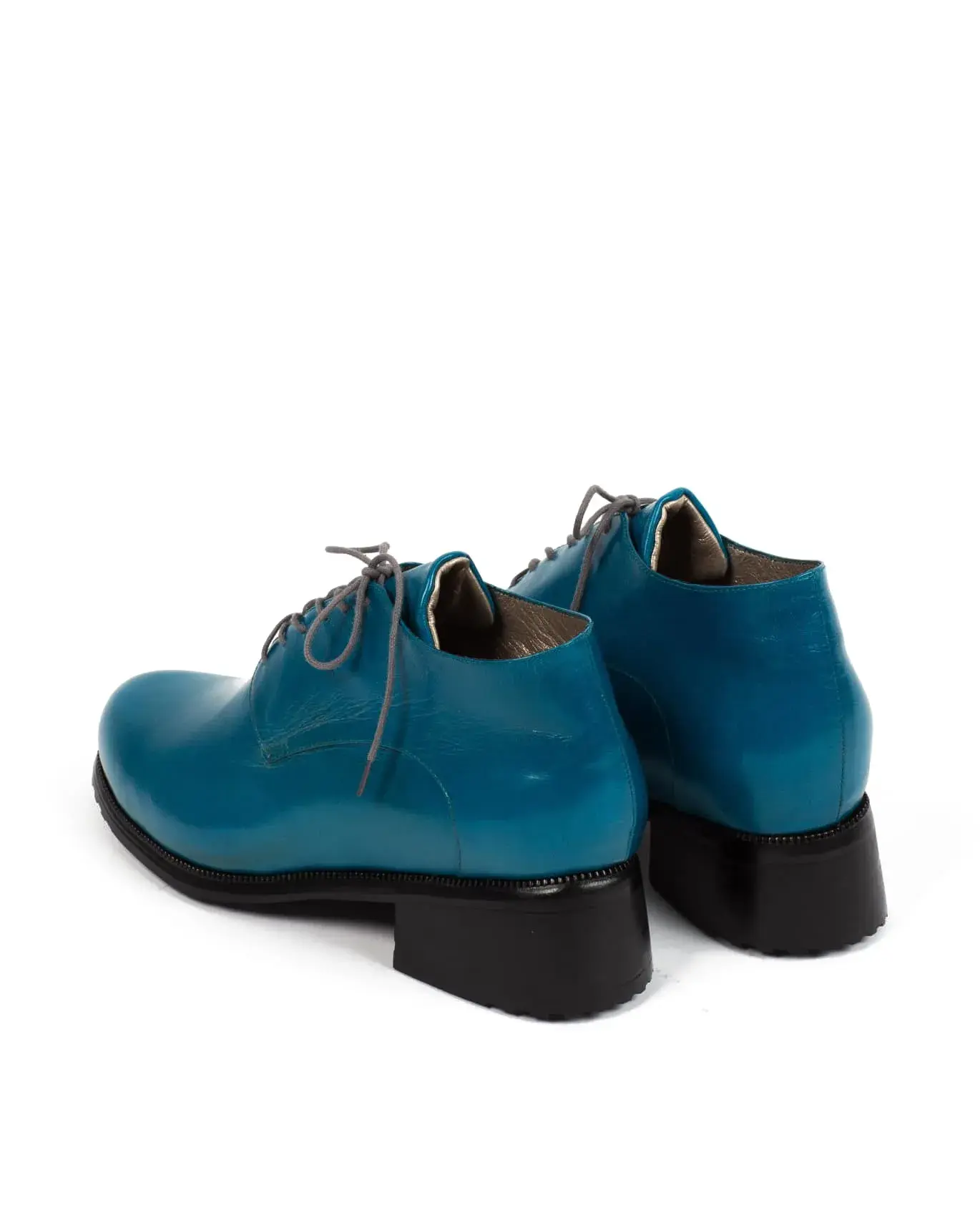 Teal Lace-ups, seen from behind